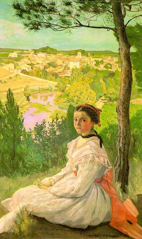 Frederic Bazille View of the Village oil painting picture